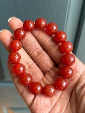 Jumbo Carnelian Crystal Bracelet 14mm
